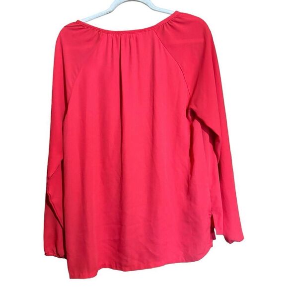 Michael Michael Kors Top Womens 10 Coral Zipper Detail Flowy Blouse - Picture 6 of 9